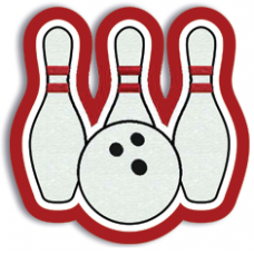 Bowling Ball with Pins BOWL
